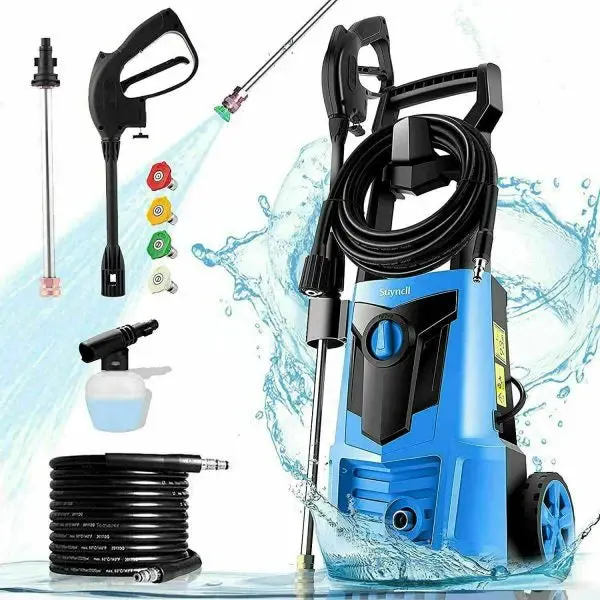 2.4 GPM Electric Pressure Washer – 3000 PSI High-Efficiency Cleaning System with Thermal Overload Protection