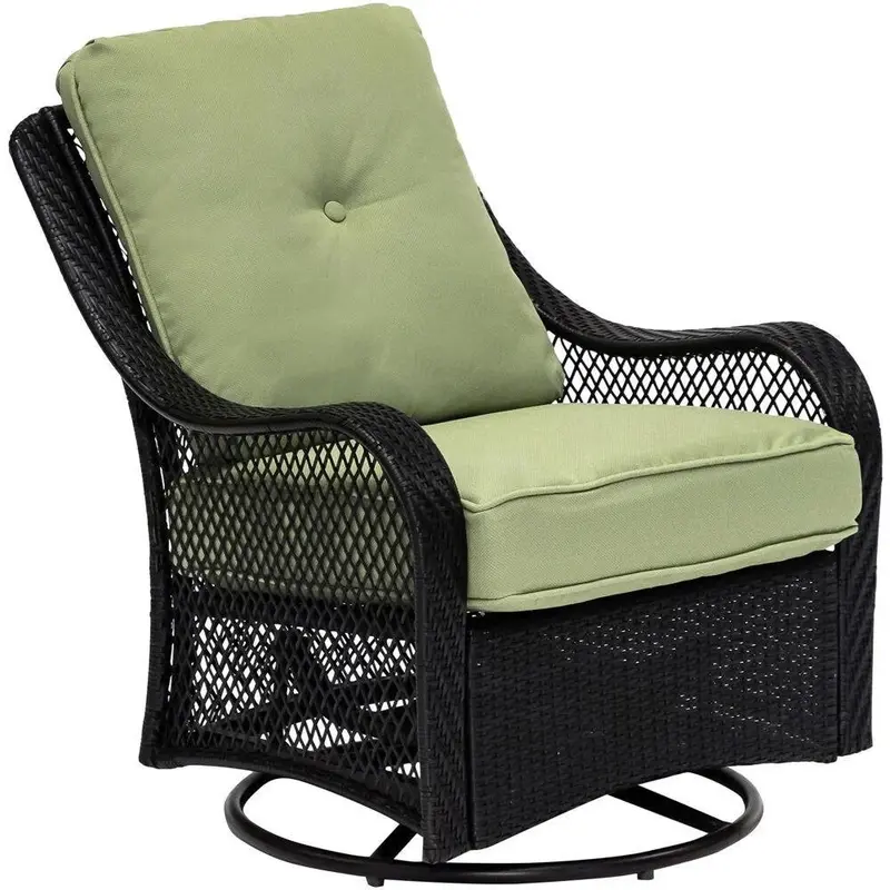5-Piece Steel Fire Pit Conversation Set – Swiveling Glider Chairs, Square Center Table, and Navy Blue Cushioned Seating
