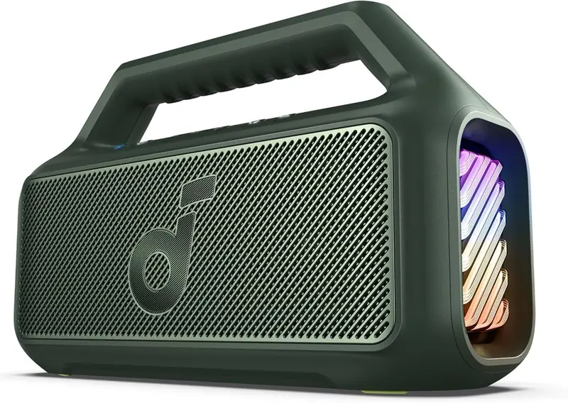 80W IPX7 Waterproof Bluetooth Speaker – Portable Outdoor Speaker with BassUp 2.0, 24-Hour Battery, RGB Lighting & Custom EQ