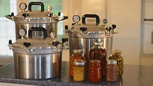 All American Stainless Steel Pressure Canner – 30-Quart Heavy-Duty Cooker & Preserving System (Model 930)