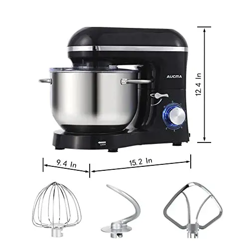 Aucma Professional 6.5 QT Electric Stand Mixer – 6-Speed Tilt-Head Design Optimized for Home Bakers