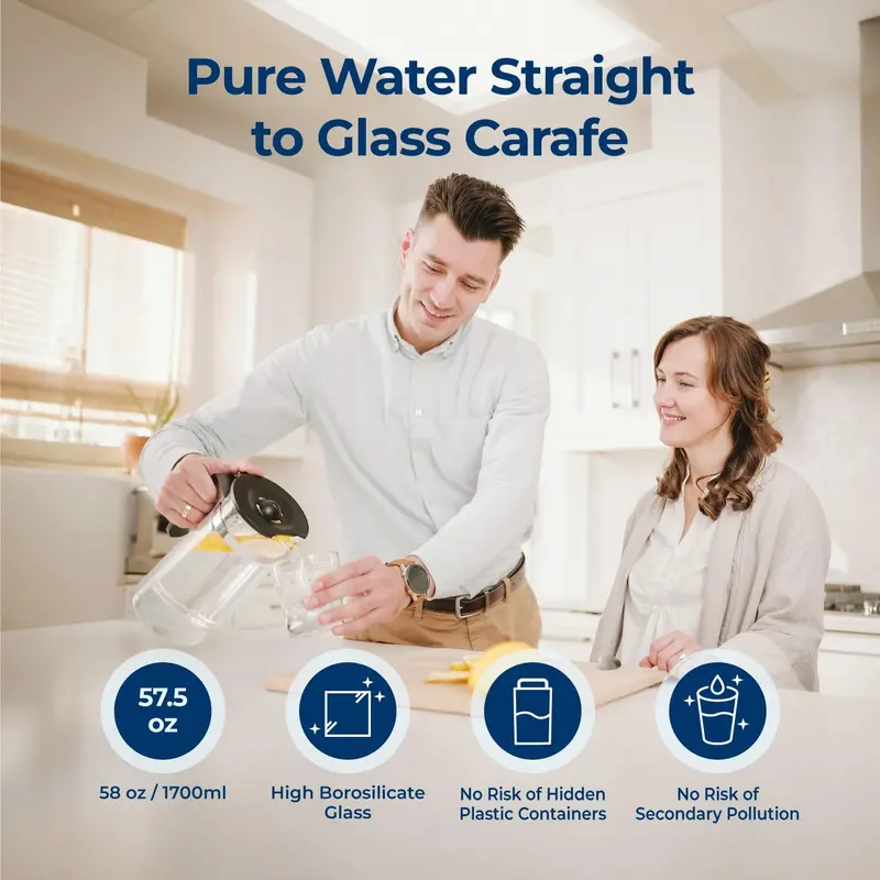 Bluevua RO100ROPOT-UV Countertop Reverse Osmosis System – 6-Stage Purification with UV Sanitization & Remineralization