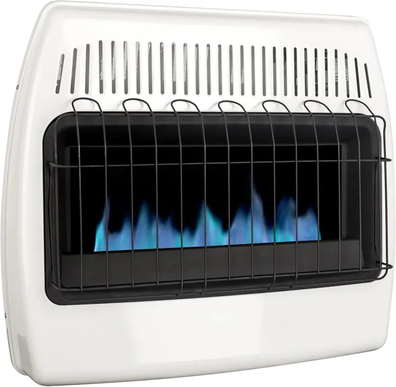 Calorie Compact Vent-Free Wall Heater – Liquid Propane Blue Flame Indoor Heating Unit