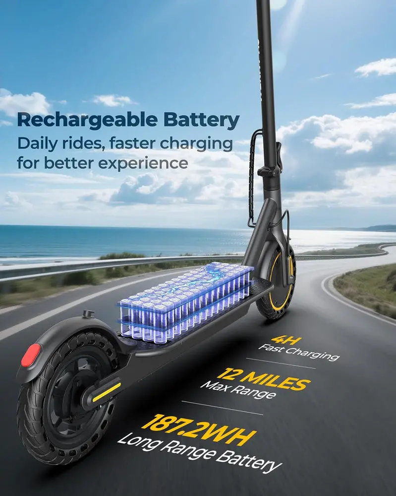 Compact Dual-Power Electric Scooter – 350W/500W Hub Motor, 22 MPH Max Speed, Lightweight Urban Commuter