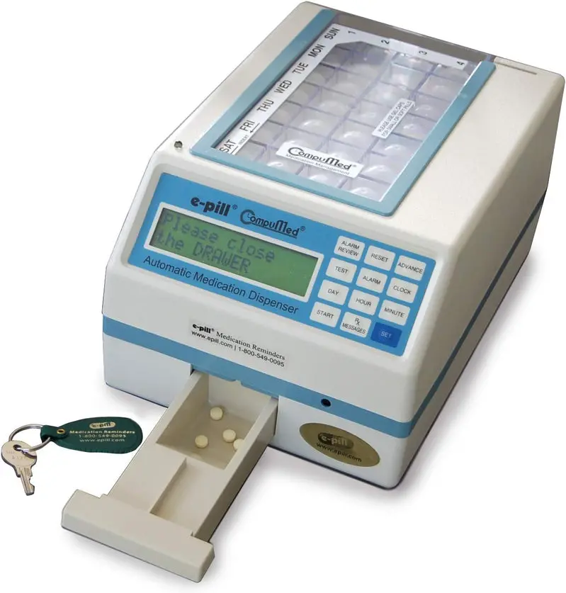 CompuMed Tamper-Resistant Automatic Pill Dispenser – AC-Powered Medication Management System