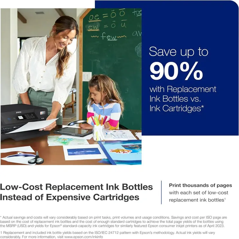 Epson EcoTank ET-4800 Home Office All-in-One – Cartridge-Free Printing, Scanning, Copying, and Faxing with Wi-Fi & ADF