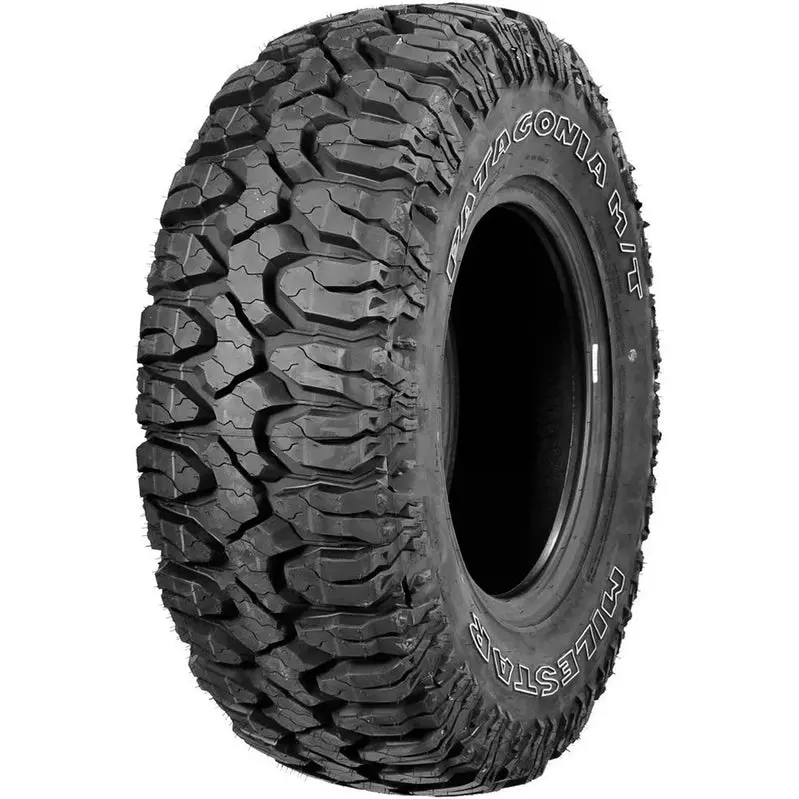 Four Milestar Patagonia M/T LT 33X12.50R18 Load Range F Mud-Terrain Tires for Extreme Terrain