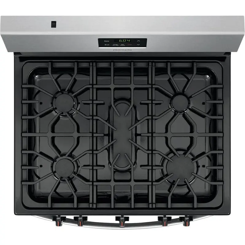 Frigidaire 30" Freestanding Gas Range – Stainless Steel, 5-Burner Cooktop, FCRG3052AS
