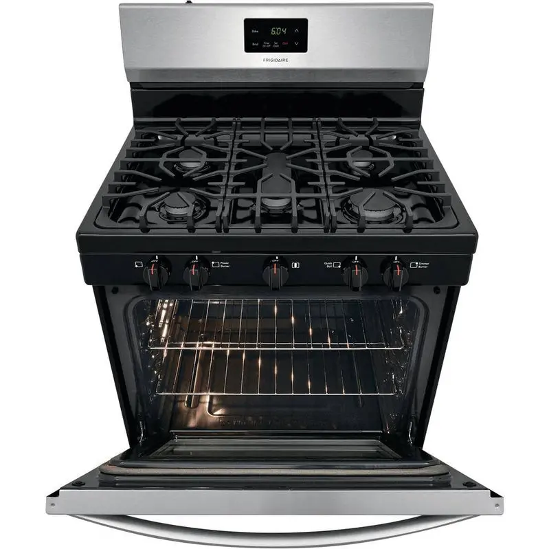 Frigidaire 30" Freestanding Gas Range – Stainless Steel, 5-Burner Cooktop, FCRG3052AS