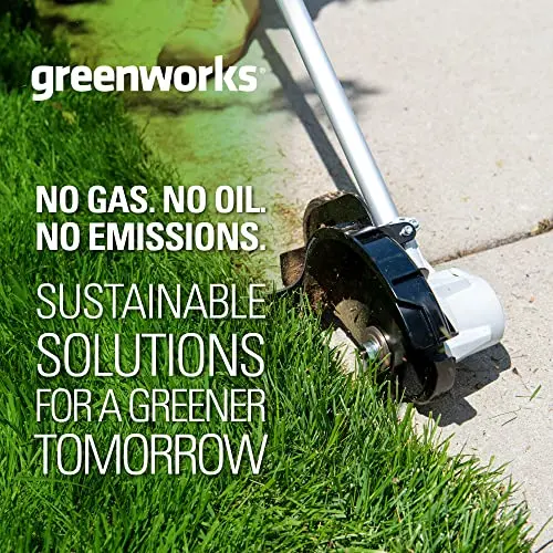 Greenworks 40V Brushless 8-Inch Cordless Edger — Lightweight, Quiet Operation, Includes 4.0Ah Battery and Fast Charger