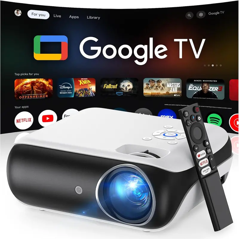HAPPRUN 1080P Portable Mini Projector — Lightweight Full HD Display with Bluetooth Audio Output