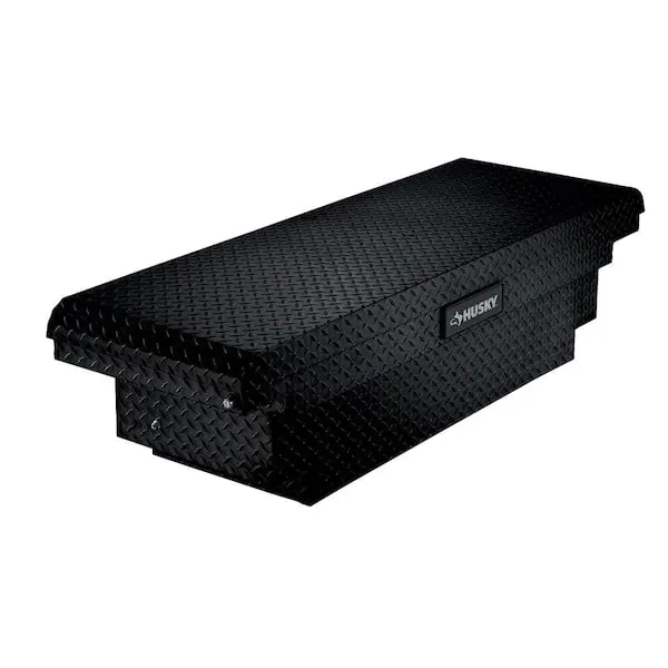 Husky Low-Profile Aluminum Truck Toolbox – Black, Lightweight, Precision Fit for Mid-Size Pickup Beds