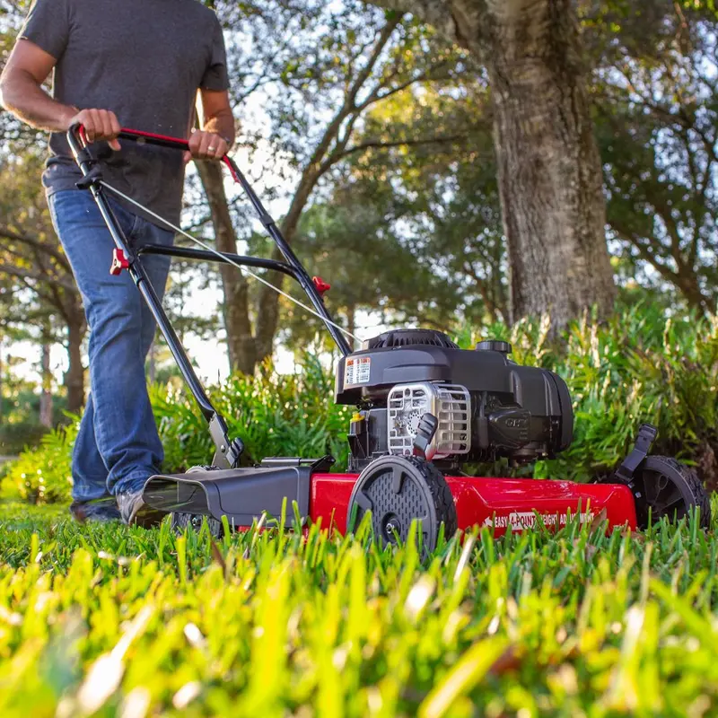 Hyper Tough 20-Inch Gas Push Lawn Mower with 125cc Briggs & Stratton Engine — Prime-and-Pull Start, Adjustable 5-Position Cutting Height