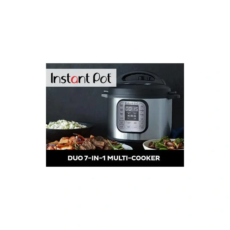 Instant Pot Duo 8-Quart Electric Pressure Cooker – Stainless Steel Dual-Function Appliance (Pressure + Slow Cook)