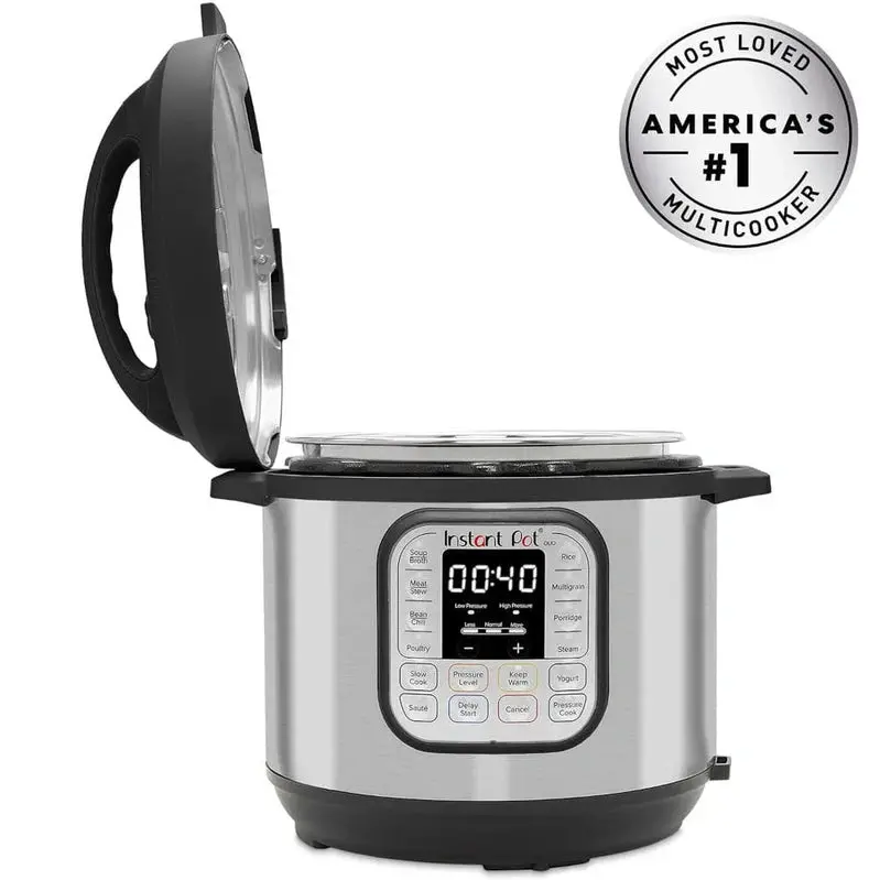 Instant Pot Duo 8QT Multi-Cooker – Stainless Steel 7-in-1 Smart Appliance with Pre-Programmed Cooking Modes