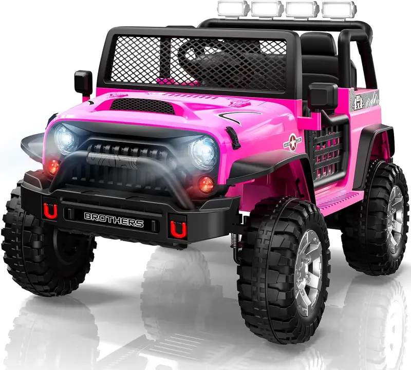 L8 Dual-Seat 12V Ride-On Vehicle – Remote-Controlled Electric Car Featuring Bluetooth Speaker, Three-Speed Settings, LED Lights & Multi-Mode Audio 2