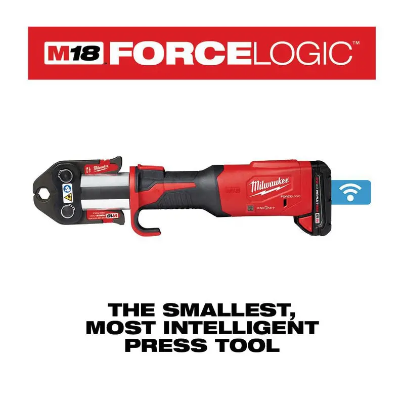 Milwaukee M18 FORCE LOGIC Press Tool with ONE-KEY Technology – Compatible with 1/2-Inch Copper & Stainless Steel Fittings
