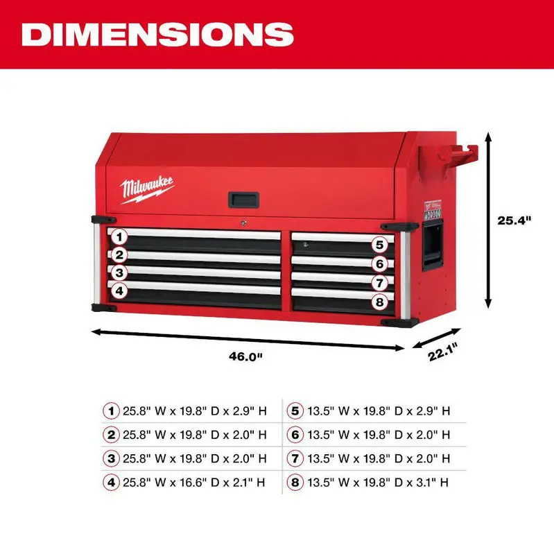 MW 46-Inch 18-Drawer Tool Storage Combo – Heavy-Duty Steel Chest and Cabinet Set (Model 48-22-8546)