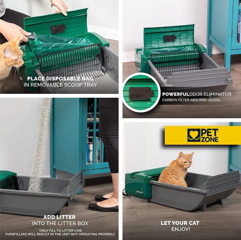 Pet Zone SmartScoop Automatic Self-Cleaning Litter Box – Refill-Free Operation