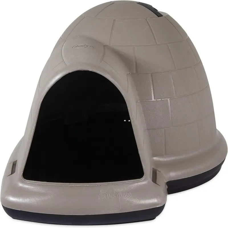 Petmate Indigo XL Dog House for Large Breeds – Eco-Friendly Igloo Shelter with All-Weather Durability
