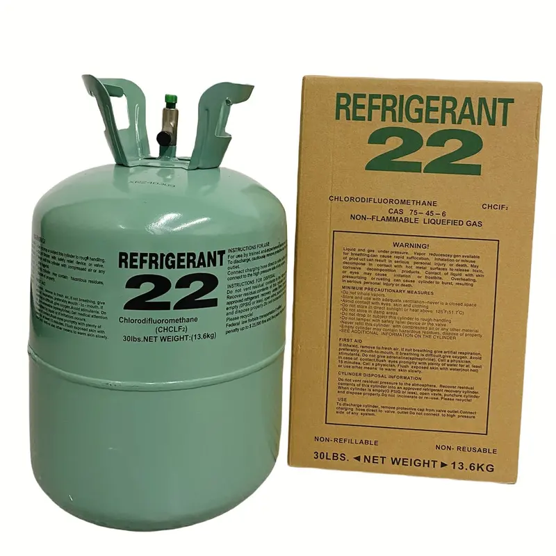 R22 Refrigerant Gas Cylinder – 30-Pound HVAC Charging Tank