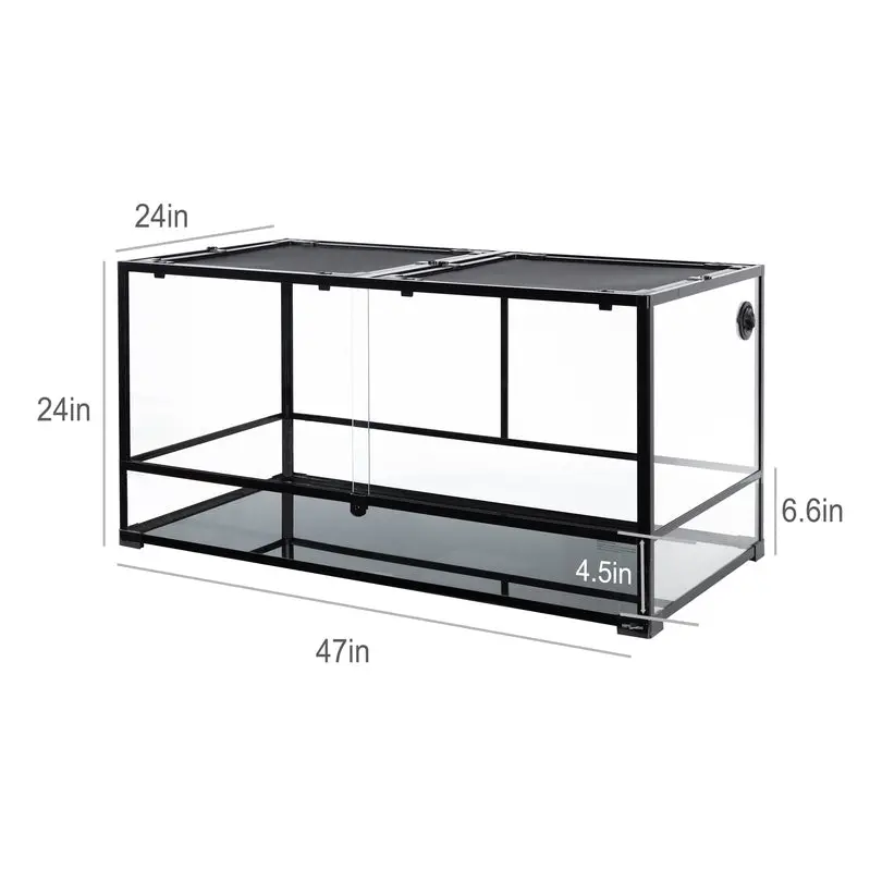 REPTIZOO 120-Gallon Front-Access Reptile Habitat – Extra-Large Enclosure
