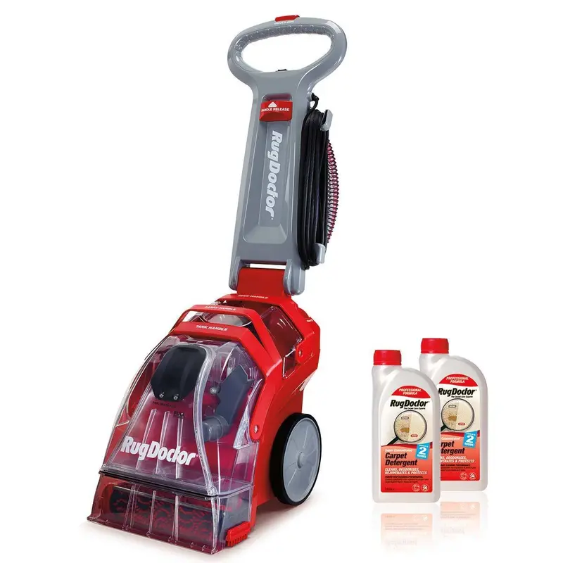 Rug Doctor Deep-Clean Carpet Cleaning Machine – Comes with Two 1-Liter Detergent Bottles