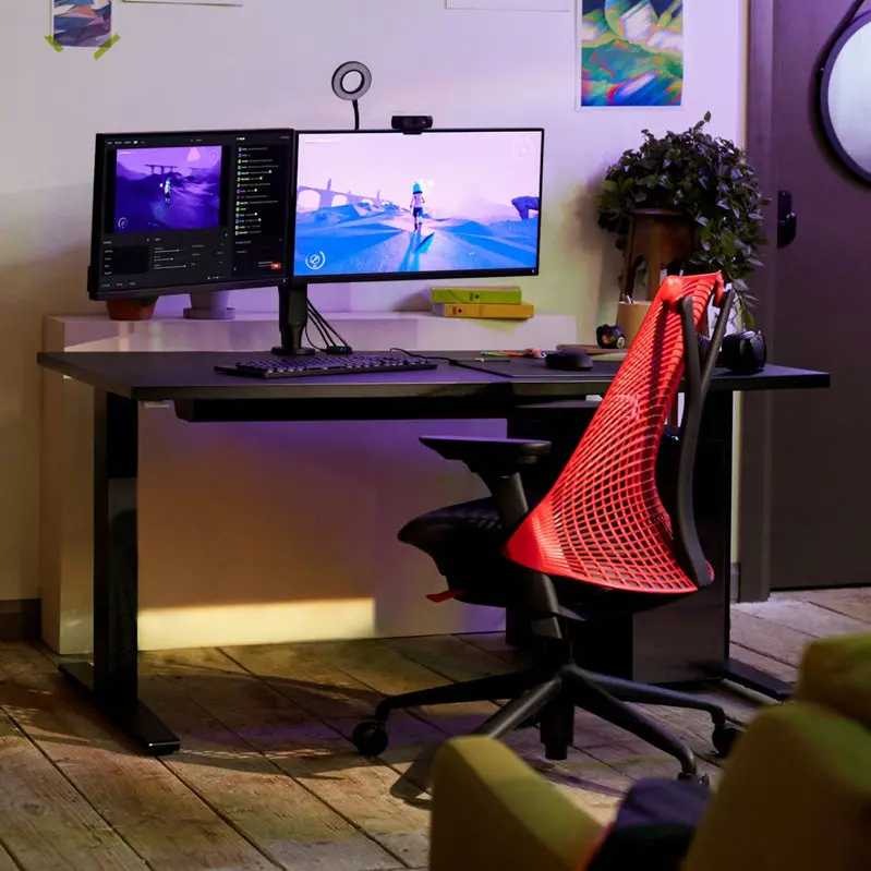 Sayl Mesh Gaming Chair – Ergonomic Design with Adjustable Lumbar Support