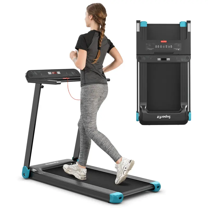 Smart Compact Folding Treadmill – Superfit Bluetooth-Enabled Model with Speaker and Mobile App Integration